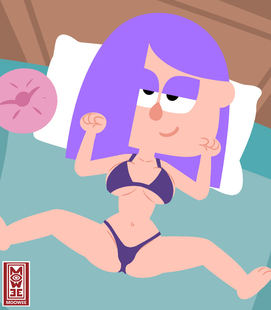big breasts, duolingo, female, lily (duolingo), moowee, swimsuit
