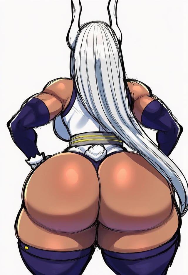1girls, ai generated, ass, ass bigger than head, ass focus, asshole, big, big ass, big breasts, big muscles, boku no hero academia, breasts, bubble ass, bubble butt, dark-skinned female, female, female only, huge ass, mirko, miruko, my hero academia, rumi usagiyama, solo, thick, thick ass, thick butt, thick hips, thick legs, thick thighs