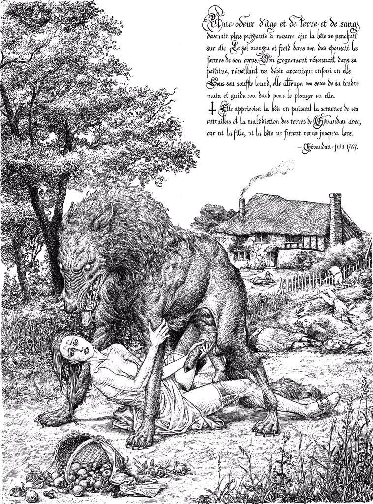 balls bare_shoulders basket buckle building canid canine canine_genitals canine_penis chimney cleavage cross dead_body decapitation dress dress_lift duo erection female fence feral french_text fruit fur genitals guiding_penis hair hand_on_penis holding_leg holding_penis house human imminent_sex inverted_cross kerbcrawlergho1 light-skinned_female light_skin lips_parted long_hair looking_at_viewer lying_on_ground male male/female mammal mane monster muscular muscular_male no_panties outdoors parted_lips penis plant plants pubes shoes smoke stockings thigh_highs thighhighs tongue tongue_out tree trees