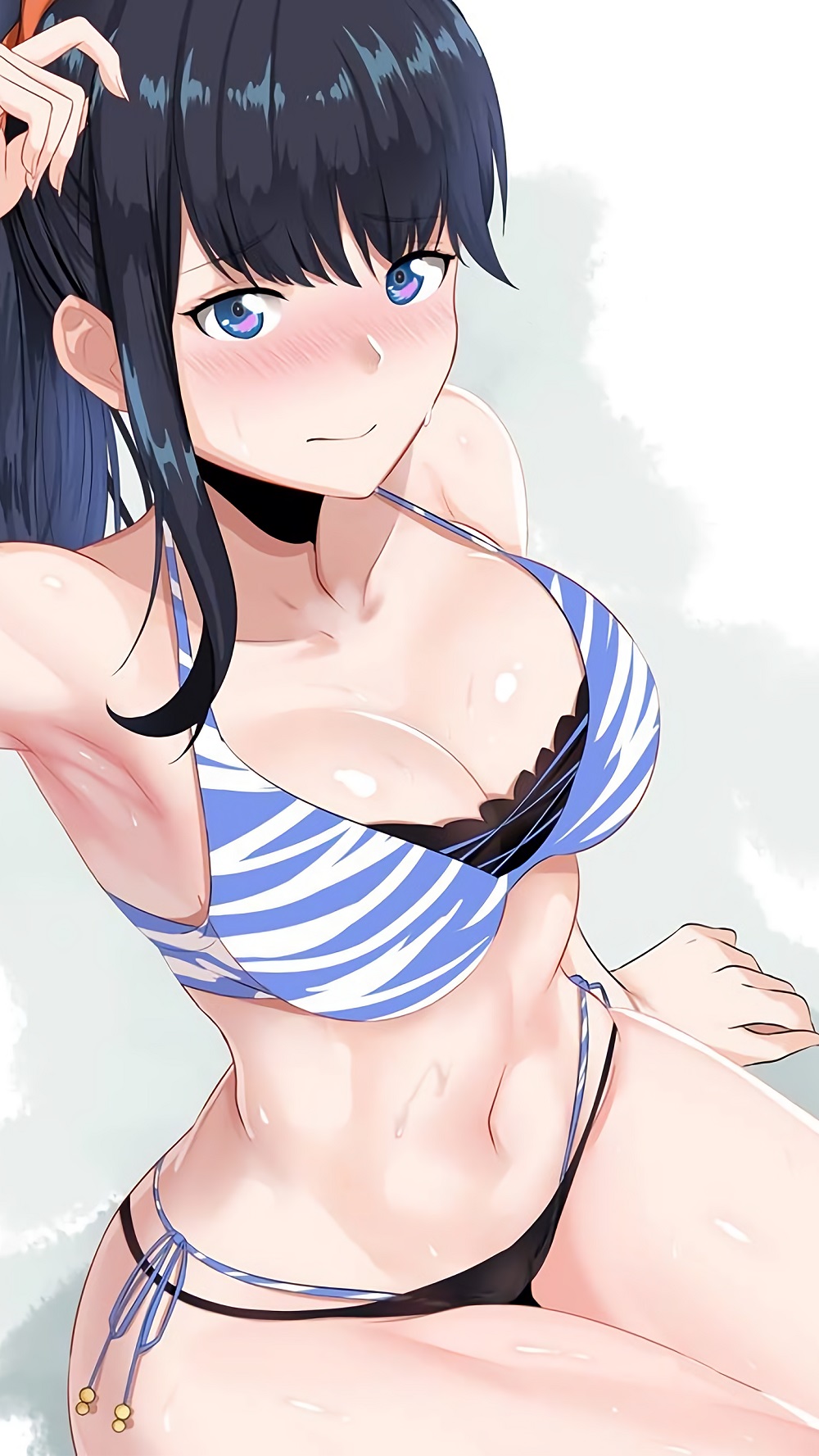 bikini female female_focus ponytail reeze ssss.gridman swimsuit tagme takarada_rikka