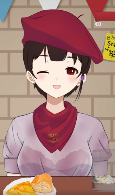 beret big_breasts bra brown_hair carmen dirty_shirt drunk españa español espana female goddess innocent mari maria maria_del_carmen mariica navarra neckerchief_between_breasts open_mouth red_beret red_bra red_eyes smile smiley_face smiling smiling_at_viewer spanish virtual_youtuber vtuber wet_shirt wine wine_on_breasts wink winking winking_at_viewer young