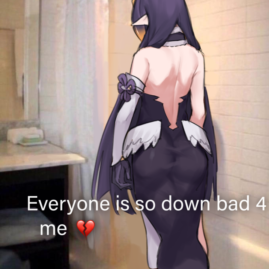 1girls ass back bare_back big_ass big_butt dasdokter down_bad english_text everyone_is_so_mean_2_me hololive hololive_english hololive_myth meme ninomae_ina'nis pointy_ears text virtual_youtuber