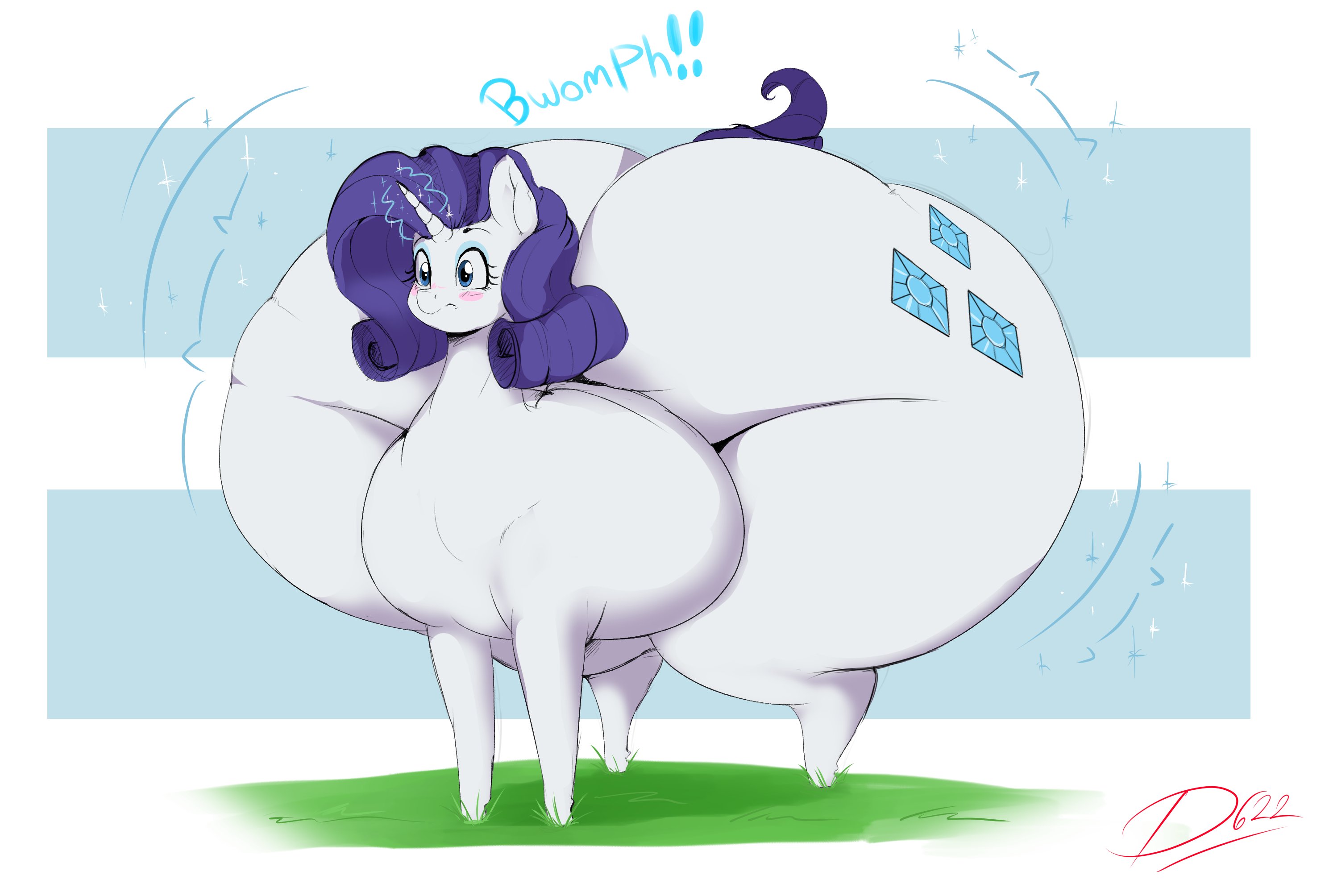 1girls, ass, ass expansion, big ass, bottom heavy, expansion, fat ass, female, female focus, female only, friendship is magic, gigantic ass, horse, huge thighs, hyper, hyper ass, hyper hips, hyper thighs, inflation, massive ass, my little pony, quadruped, rarity (mlp), round ass, solo, straight hair, thelunarmoon, thick ass, thick thighs, wide hips