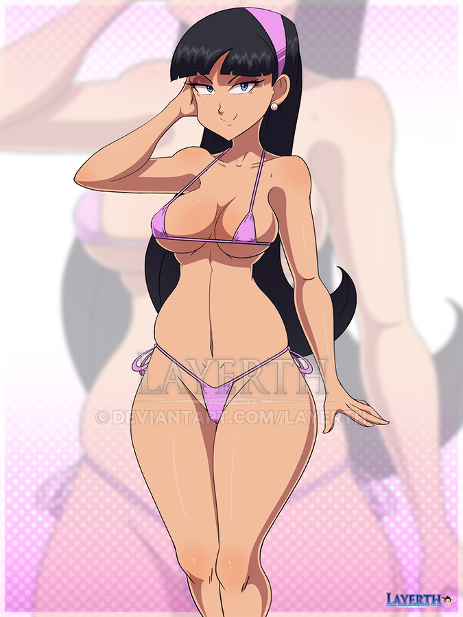 1girls, asian female, black hair, blue eyes, breasts, female, female only, hairband, hourglass figure, large breasts, layerth, long hair, nickelodeon, the fairly oddparents, thick thighs, trixie tang