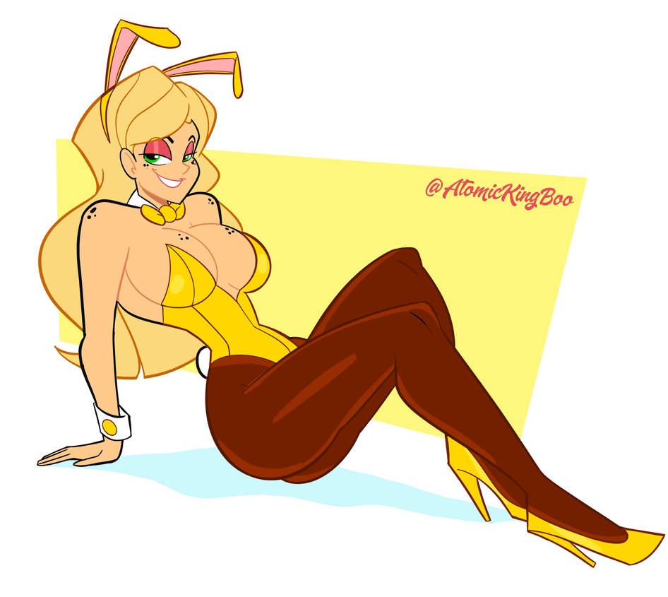 1girls artist_name atomickingboo background big_breasts blonde_hair breasts bunny_ears bunny_girl busty clothing eyelashes female freckles high_heels hips hourglass_figure large_breasts legs lips long_hair original original_character sarah_mcneil thick thick_thighs thighs voluptuous watermark wide_hips