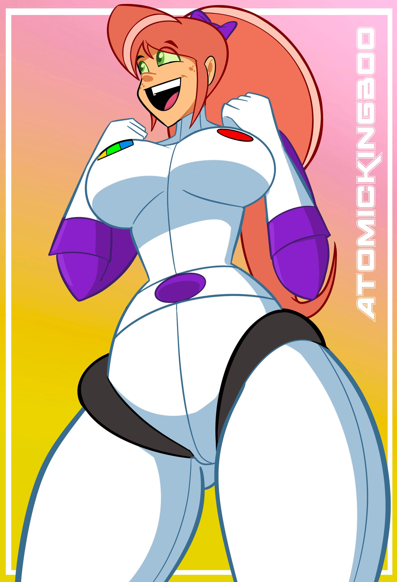 1girls artist_name atomickingboo big_breasts breasts clothed clothed_female color colored female female_focus female_only fully_clothed hips large_breasts long_hair magnolia_rogers original original_character the_space_angels thick thick_legs thick_thighs voluptuous watermark wide_hips