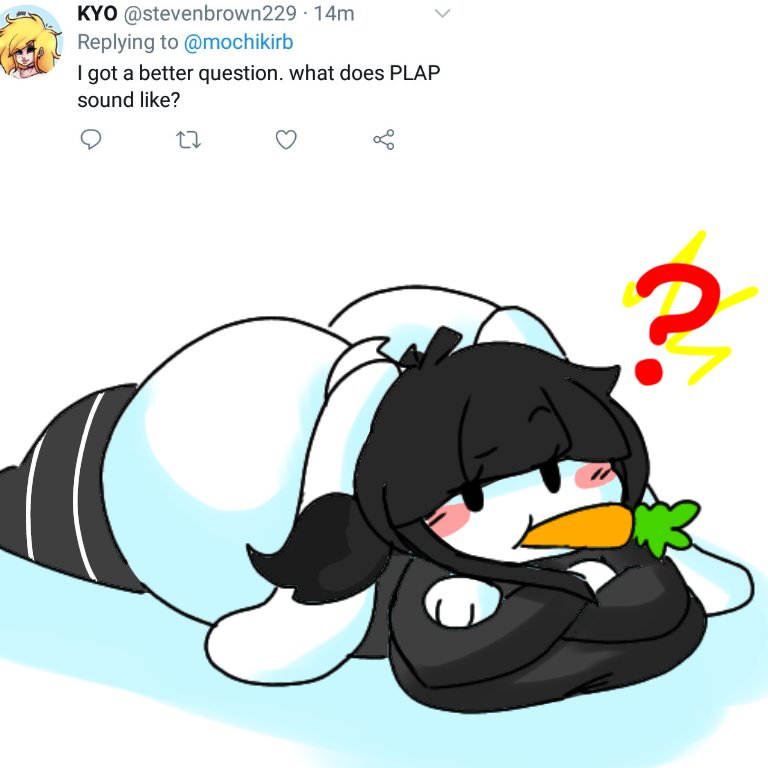 1girls ass ass_up black_hair black_shirt carrot eating female laying_down mob_face mochikirb roblox rosy_cheeks solo tagme teapot_(body_type) thick_ass thick_thighs thighhighs voluptuous |_|