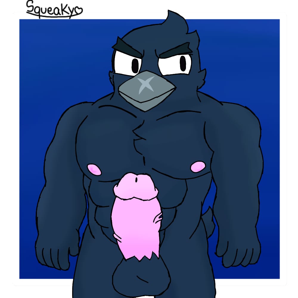 bara bird brawl_stars crow crow_(brawl_stars) penis solo_male squeaky_(artist) supercell