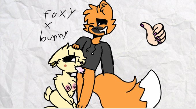 artist_request blowjob bunny_(piggy) bunny_girl cum_in_mouth fox_boy foxy_(piggy) furry infected_(piggy) piggy_(game) roblox roblox_game source_request tagme