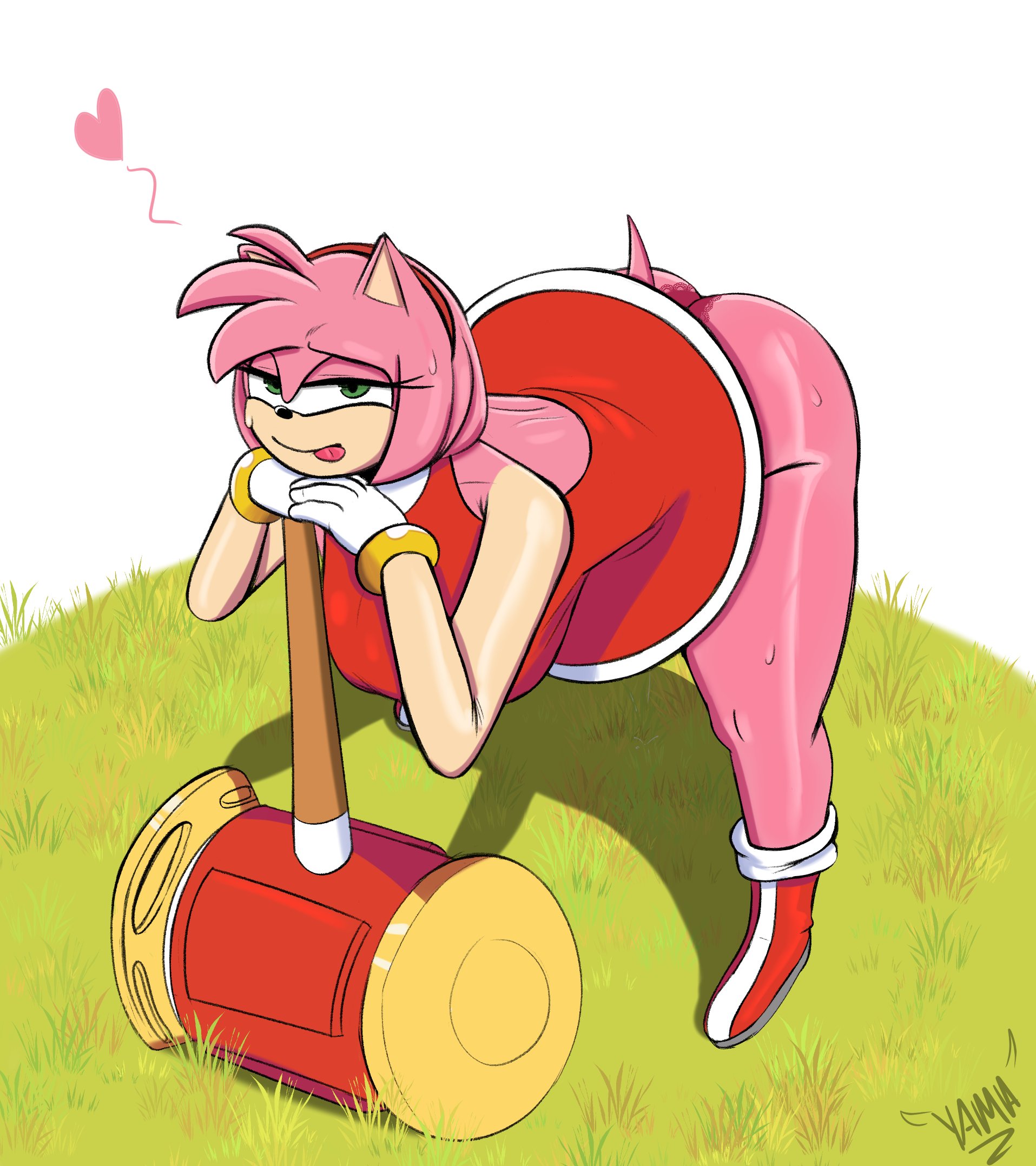 amy rose, ass, big ass, big breasts, breasts, female, hedgehog, sega, sonic (series), sonic the hedgehog (series), thick thighs, yamathegod