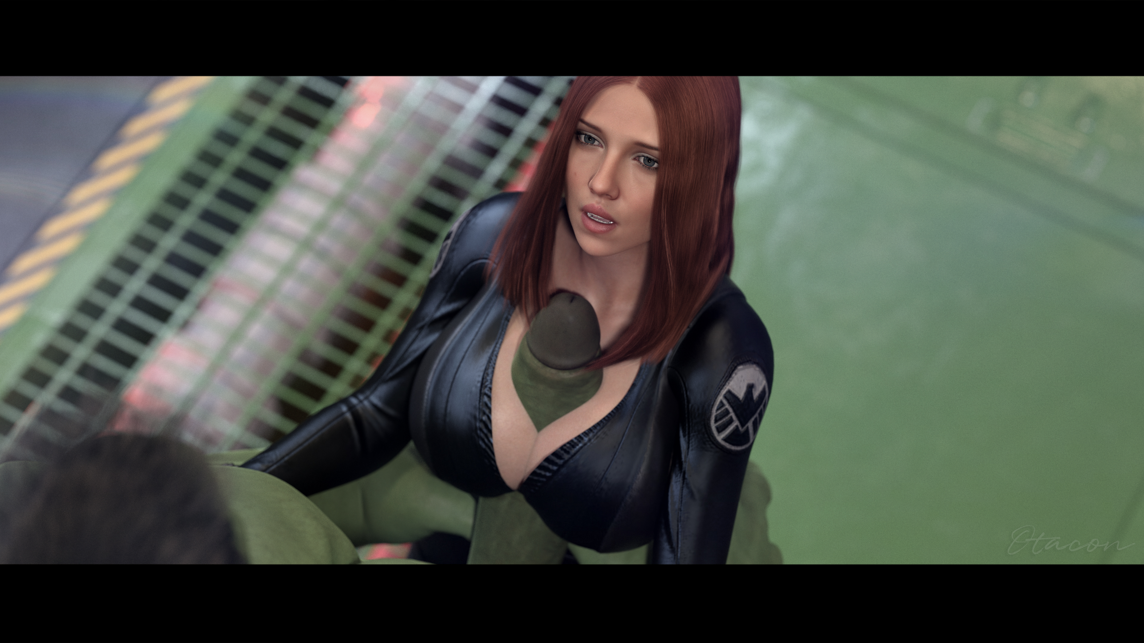 1boy, 1girls, 3d, avengers, black widow (marvel), cfnm, cleavage, female, green skin, huge cock, hulk, hulk (series), imminent rape, imminent sex, large penis, male, marvel, marvel cinematic universe, marvel comics, nude, nude male, otacon212, penis, red hair, scarlett johansson, skin tight, unseen male face