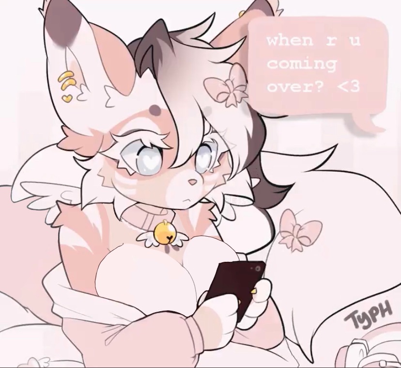 1girls, animation meme community, breasts, edited, female, furry, lacie (typh), large breasts, laying down, tagme, typh