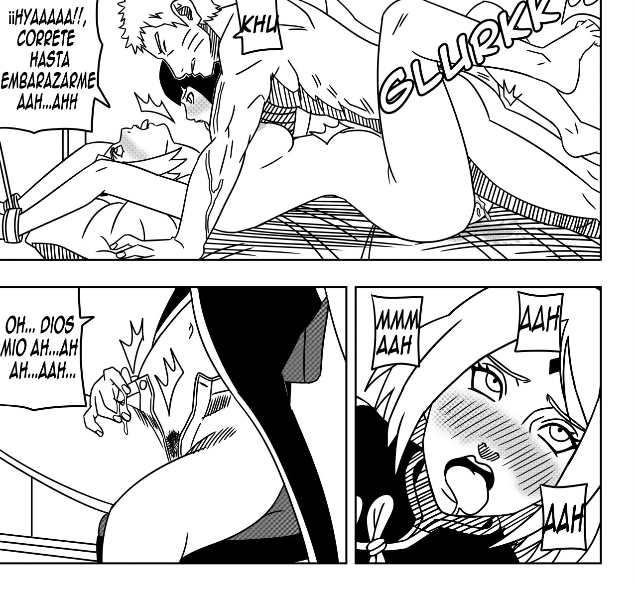 1boy, 2boys, 2girls, 3 panel comic, after fingering, after masturbation, after sex, after vaginal, ahe gao, bondage, boruto: naruto next generations, cheating, cheating wife, clone, comic, dress, endured face, english text, english translation, female, flashback, foursome, group, group sex, haruno sakura, horny, horny female, husband and wife, hyuuga hinata, impregnation request, leg lock, male, male penetrating, male penetrating female, male/female, missionary, missionary position, moan, moaning, monochrome, naruto, naruto (series), netorare, ninrubio, notes translation, ntr, open pants, prone, prone bone, pubic hair, pussy, remembering, sakura haruno, shadow clone, solo, solo female, solo focus, story, swingers, talking to partner, text, tied hands, tied up, translated, uchiha sakura, unbuttoned, unbuttoned pants, uzumaki hinata, uzumaki naruto, vagina, vaginal, vaginal masturbation, vaginal penetration, vaginal sex