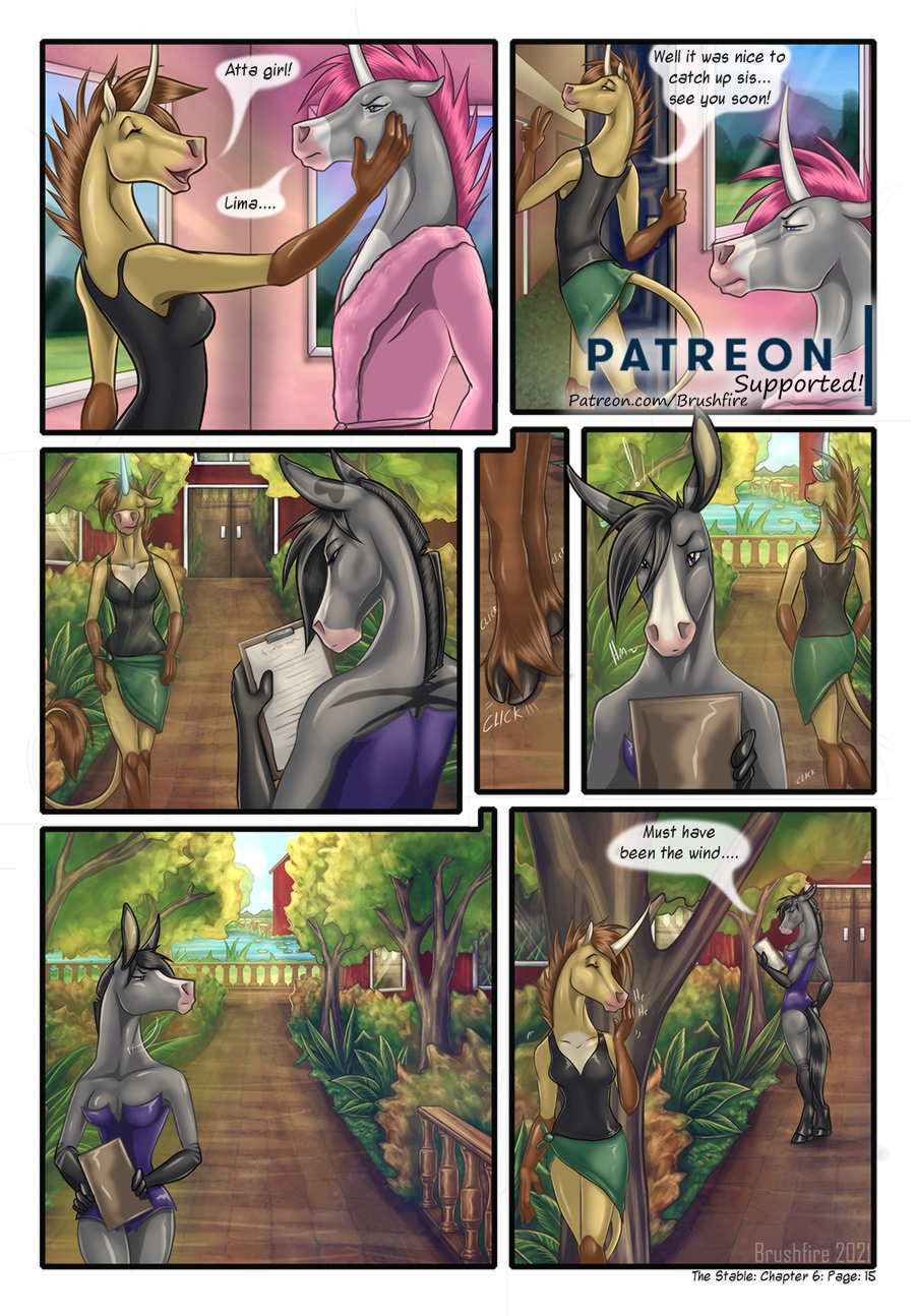 2021 asinus brush brushfire comic donkey equid equine felicia_(disambiguation) female garden hi_res horn horse hybrid lima magic mammal manipulative mule page_15 sneaky the_stable unicorn