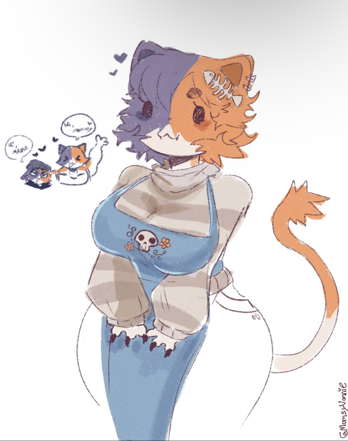 brother and sister, cate meowdy (fortnite), cousins, female, fortnite, mama, meow skulls (fortnite), meowscles (fortnite), mommy, mumsyvannie, tagme