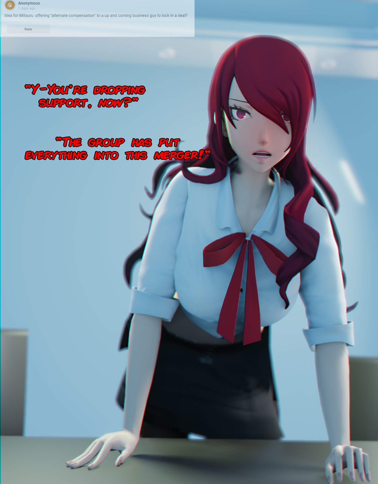 amateurthrowaway, blackmail, coercion, female, mitsuru kirijo, persona, persona 3, rape, text