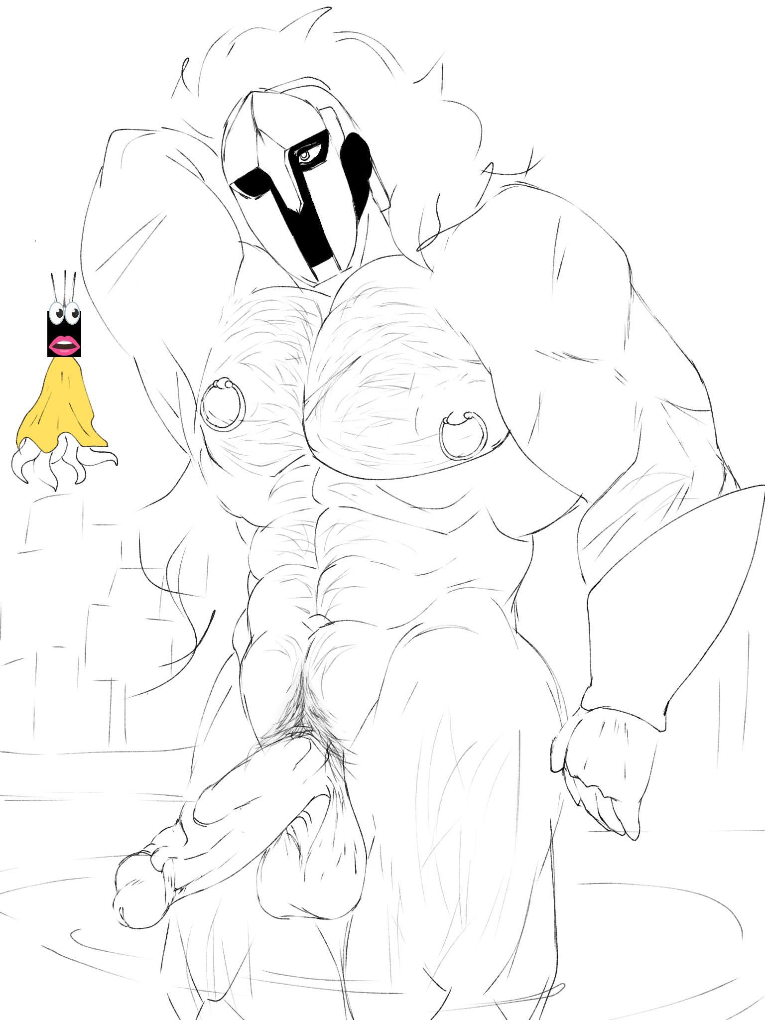 bara, bara tiddies, bara tits, big dick, big penis, chest piercing, cock, d3rlord3, dick, gay, gay male, hairy, hairy balls, hairy chest, hairy male, helmet, helmet covering face, helmet only, looking at another, looking at side, looking away, male focus, male only, male pov, male/male, mcyt, minecraft, minecraft arg, minecraft character, minecraft youtubers, muscular male, naked, naked male, nipple piercing, nipples, nipples outside, no clothes, no color, nude, nude body, nude male, searching for a world that doesn't exist, searching for a world that doesnt exist, self upload, sketch, the king in yellow, twitch, twitch streamer, twitch.tv, twitter, twitter username, voyeur, voyeurism, youtube, youtuber, youtubers