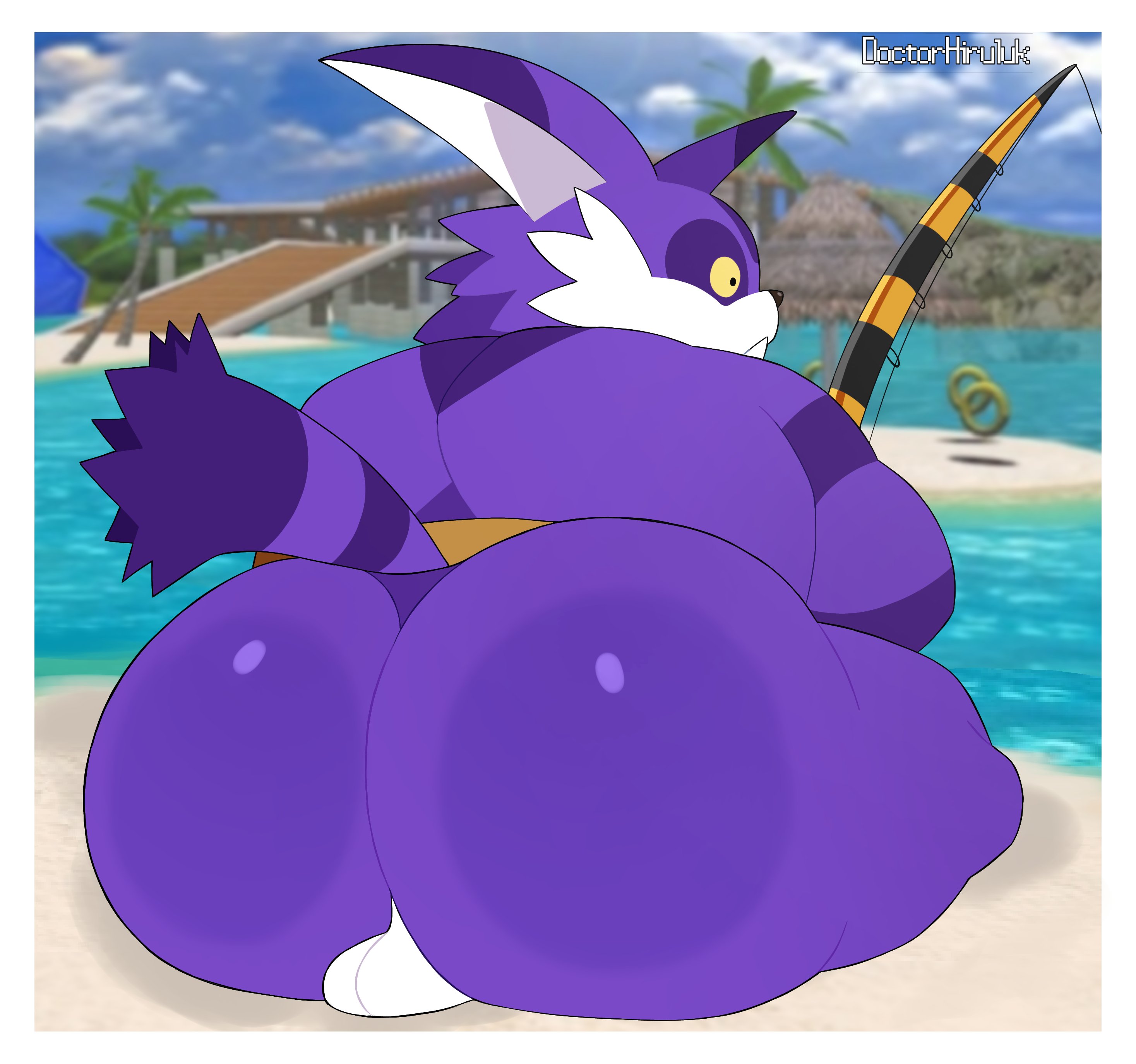1boy, anthro, ass, backsack, balls, big ass, big the cat, doctorhiruluk, enormous ass, fat, fat ass, fat male, fishing rod, furry, furry male, furry only, gigantic ass, holding fishing rod, huge ass, large ass, male, male only, mammal, obese, obese male, outdoors, overweight, overweight male, purple body, sitting, solo, solo focus, sonic (series), sonic the hedgehog (series), tagme, tail, water