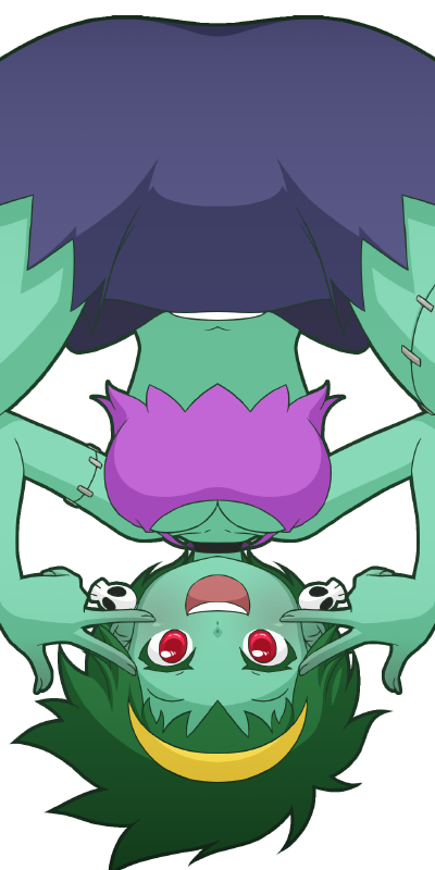 1girls belly_button choker clothed_female clothing earrings female female_only fully_clothed green-skinned_female green_hair green_skin manyakis pants png pose red_eyes rottytops shantae smile smiling smooth_skin solo tank_top transparent_background upside-down zombie zombie_girl