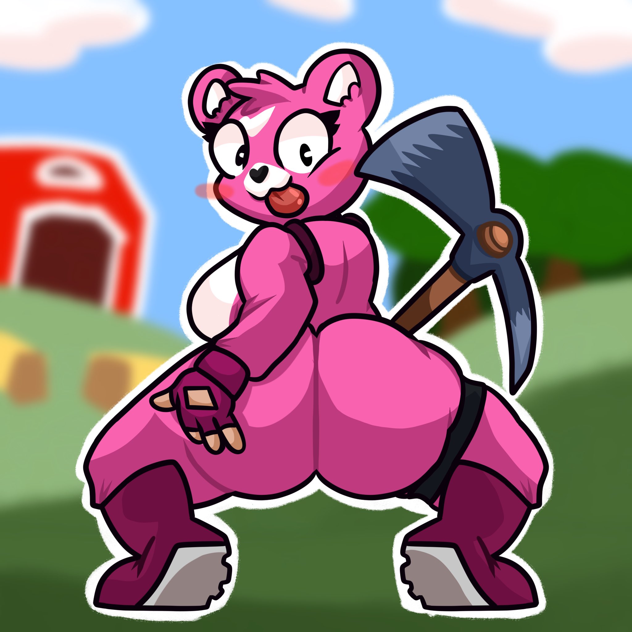 ass, big ass, big breasts, breasts, bubble ass, bubble butt, cuddle team leader, female, fortnite, lewdewott, tagme