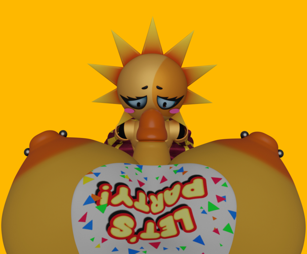 1boy 1futa 3d big_breasts big_penis breasts daycare_attendant_(fnaf) douuuod duo femboy five_nights_at_freddy's five_nights_at_freddy's_2 futa/male futa_on_male futanari high-angle_view male penis source_request sundrop toy_chica toy_chica_(fnaf)