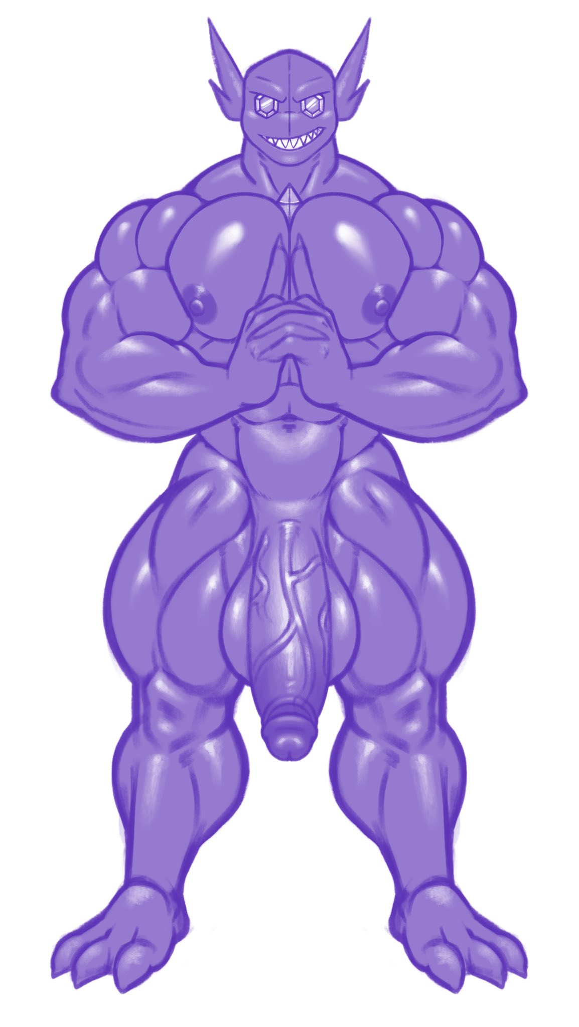 anthro balls bara bara_tiddies bara_tits big_balls big_chest big_pecs big_penis game_freak gay gigantic_chest huge_chest huge_pecs hunnipanda large_pectorals male male_only manboobs massive_chest massive_pecs moobs muscles muscular nintendo penis pokemon pokemon_(species) sableye solo solo_male veiny_penis