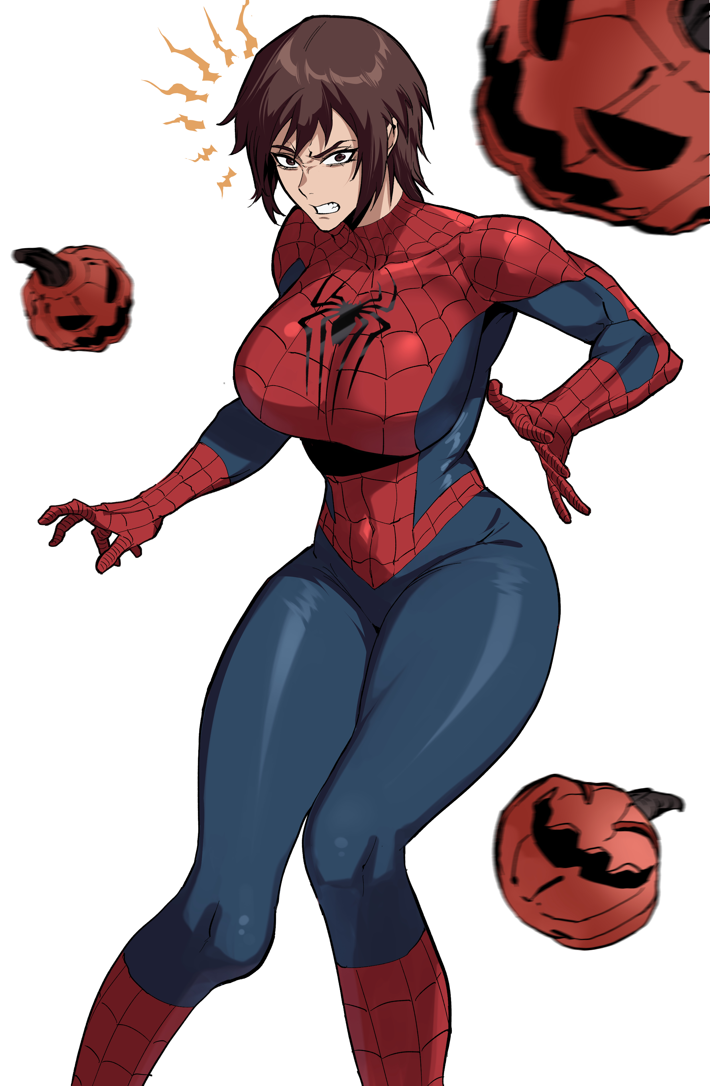 1girls, breasts, female, female focus, female only, large breasts, light skin, light-skinned female, marvel, marvel comics, mg99, mg991998, peter parker, petra parker, rule 63, solo, spider-man, spider-man (series), spider-woman, superheroine, thick thighs, thighs, wide hips