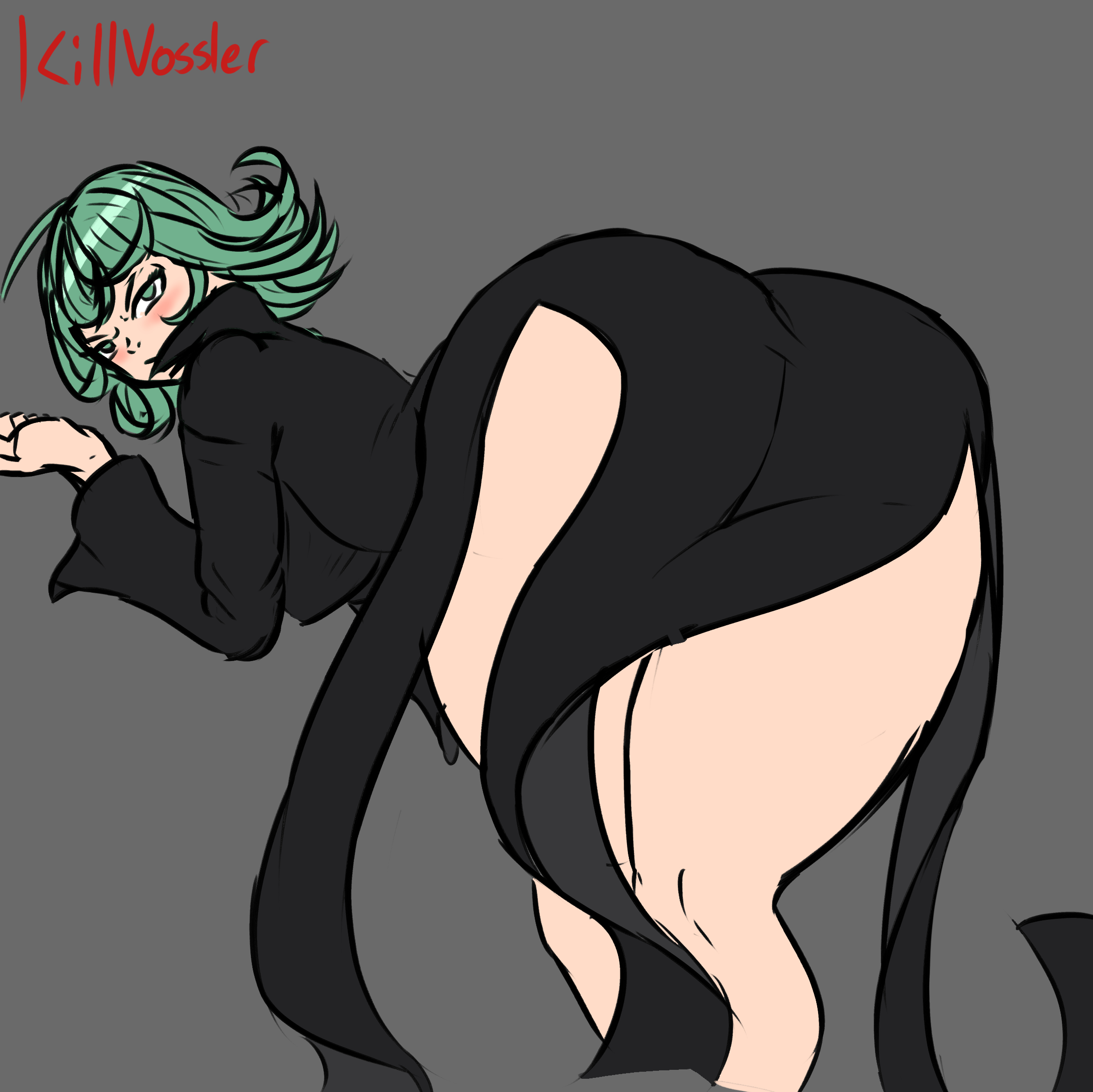 1girls, ass, big ass, bubble ass, bubble butt, female, female only, gokusenpai, huge ass, one-punch man, solo, tagme, tatsumaki