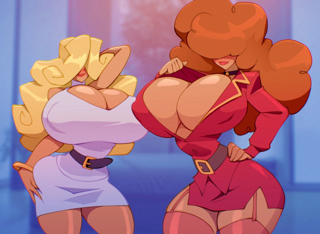 2girls, bigdad, blonde, blonde female, blonde hair, blonde hair female, blonde-haired female, clothing, darnact, female, female only, orange hair, powerpuff girls, powerpuff girls z, sara bellum, tagme, yellow hair, yellow hair female