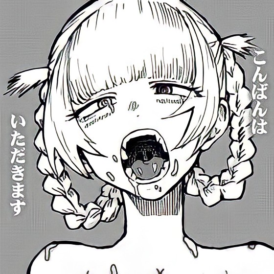1girls, anime style, cum, female, female only, horny, manga, nanakusa nazuna, solo, tongue, vampire, yofukashi no uta