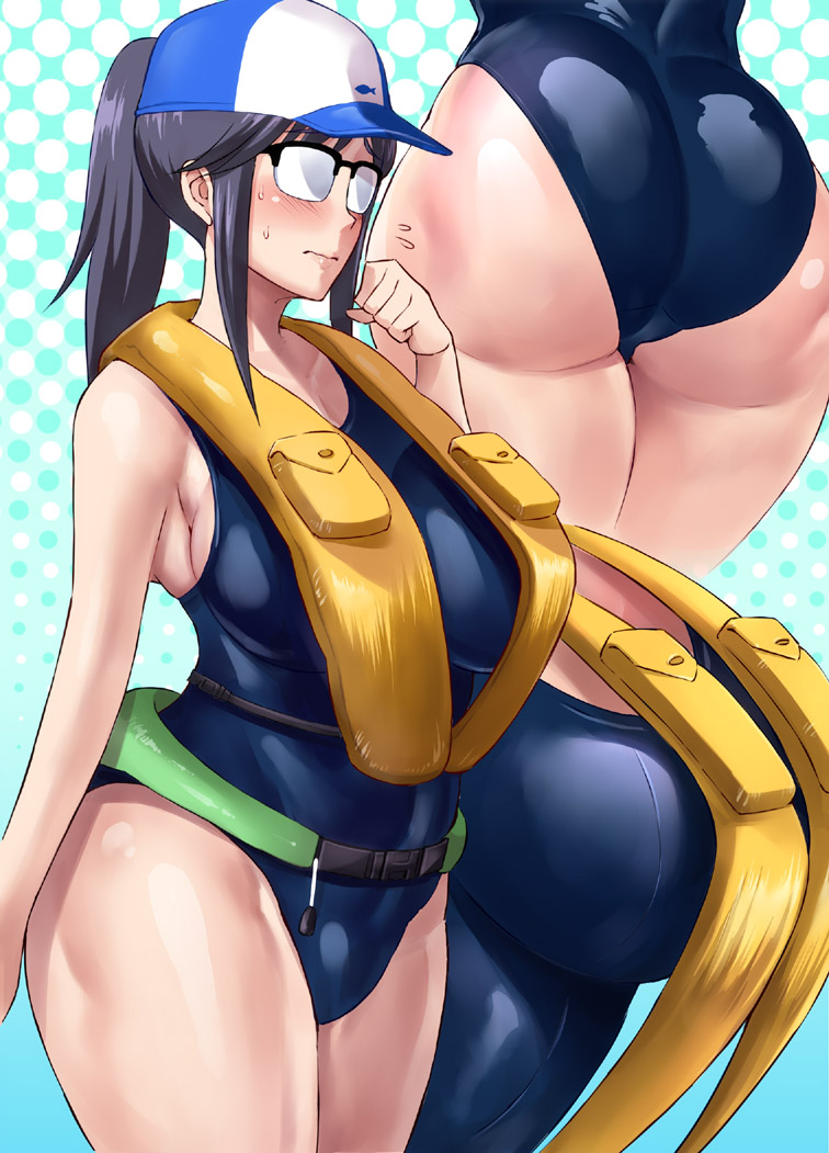 1girls big_breasts breasts busty curvaceous curvy curvy_body curvy_female curvy_figure diary_of_our_days_at_the_breakwater female female_focus female_only glasses haikawa_hemlen houkago_teibou_nisshi huge_breasts large_breasts oono_makoto solo solo_female voluptuous