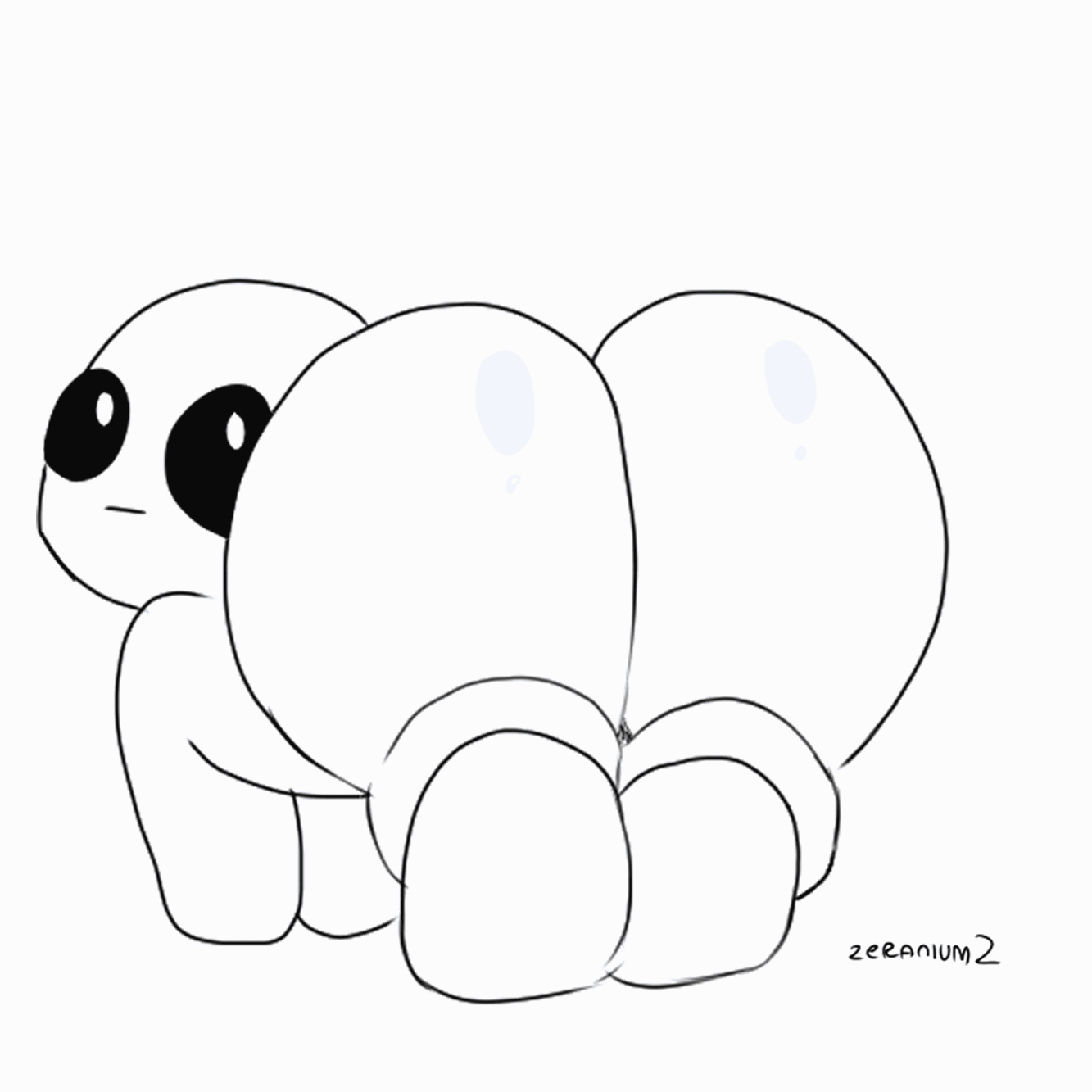 animated, ass, ass focus, autism, autism creature, clapping cheeks, confetti, meme reference, monochrome, shaking ass, shaking butt, tagme, tbh (character), tbh creature, text, zeraniumz