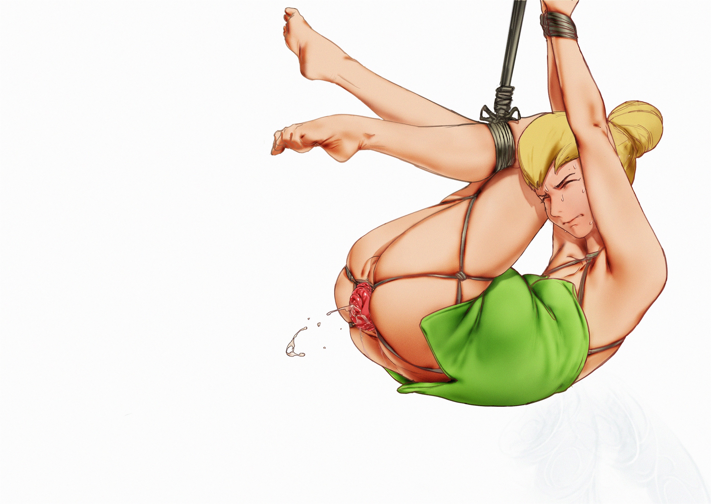 1girls, anal, anal prolapse, bondage, fae, faerie, fairy, fairy wings, female, fey, peter pan (disney), pixie, prolapse, rope bondage, suspension, tagme, tinker bell, what, らな夢