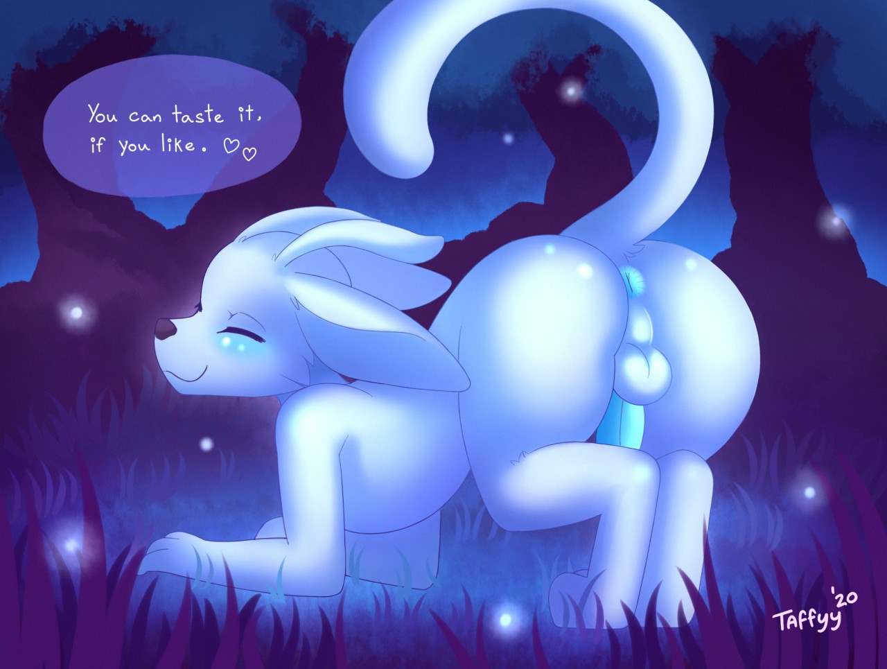 anthro, english, english text, furry, guardian spirit, male, ori, ori and the blind forest, solo, solo male, taffyy, tagme, text