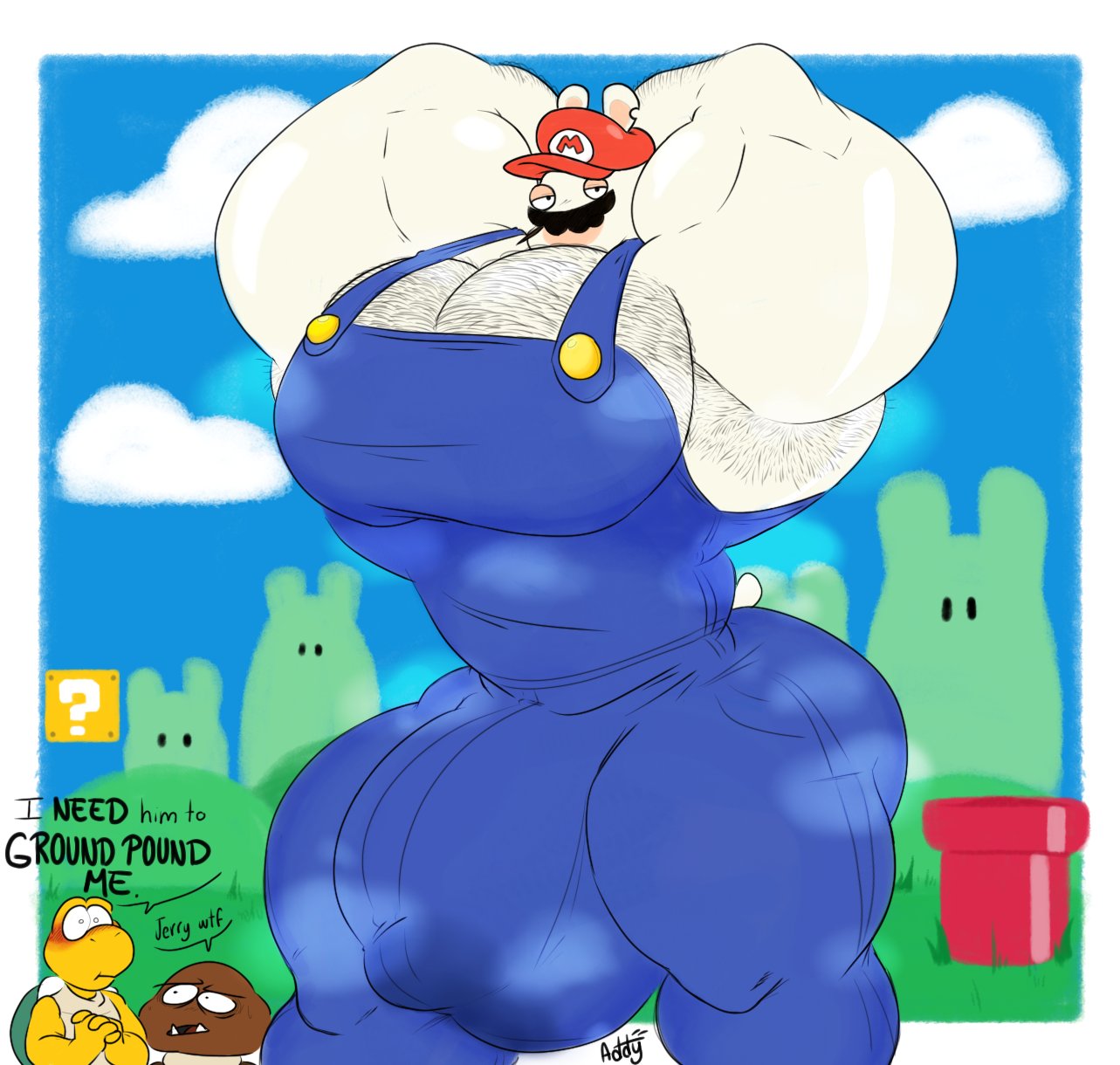 3boys addylizardog bara big_penis bulge gay goomba implied_yaoi koopa koopa_troopa male male_only mario_(series) mario_+_rabbids mario_+_rabbids:_kingdom_battle penis rabbid rabbid_mario raving_rabbids tagme yaoi