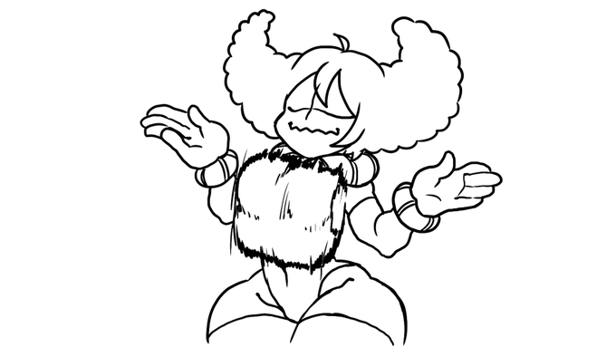 7u7 big_ass big_breasts closed_eyes girly madness_combat sketch tricky_the_clown uwu voideyedpanda