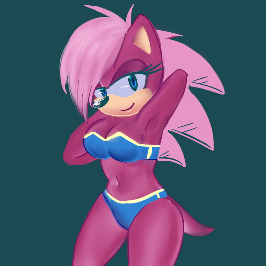 1girls big_ass big_breasts bikini female female_only furry pink sega sexy_beach solo solo_female sonia_the_hedgehog sonic_(series) sonic_the_hedgehog sonic_the_hedgehog_(series) sonic_underground