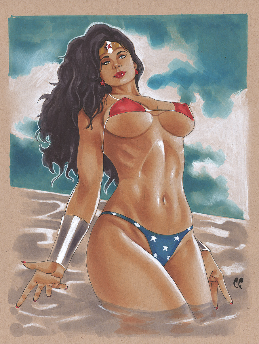 1girls, amazon, black hair, blue eyes, chris foulkes, curvaceous, curvy, curvy body, curvy female, curvy figure, dc, dc comics, diana prince, female, female only, heroine, hourglass figure, light skin, light-skinned female, long hair, solo, solo female, superhero, superheroine, voluptuous, wonder woman, wonder woman (series)