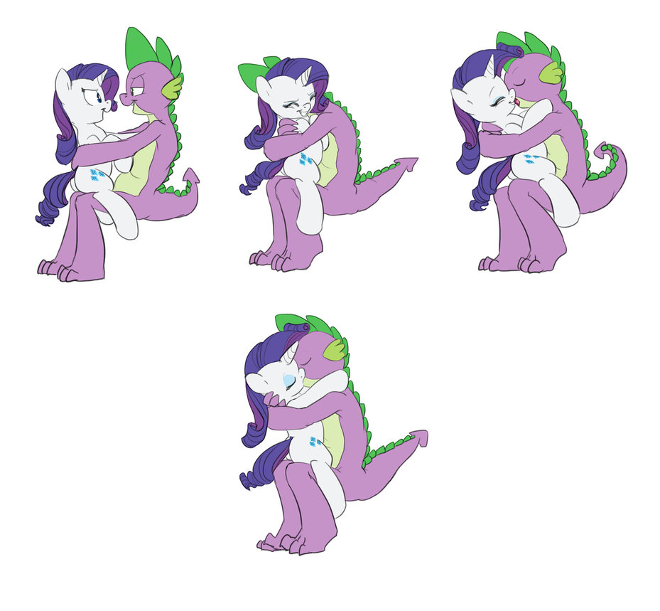 closed_eyes couple cutie_mark dragon earth_pony equine eyeshadow female friendship_is_magic fur green_eyes hair happy horn horse kissing love makeup male mammal muscles my_little_pony open_mouth pony purple_eyes purple_hair siansaar sitting smile smooth_skin spike_(mlp) straight tail tongue tongue_out unicorn white_fur