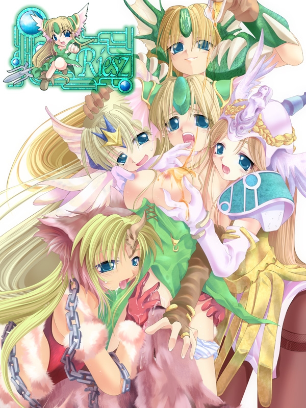 artist_request blonde_hair blue_eyes breast_grab breasts chains clothing dragon_master dual_persona female fenrir_knight gloves group_sex honey horn licking long_hair multiple_girls multiple_persona nipples orgy pantyhose rape riesz seiken_densetsu seiken_densetsu_3 selfcest sex star_lancer time_paradox vanadis wolf wolf_ear yuri zoophilia