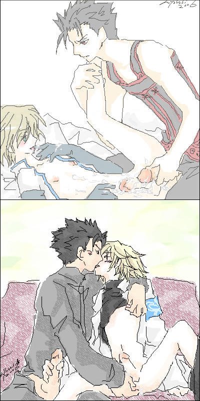 2boys clothing cum fai_d_flowright handjob kurogane male_only tagme tsubasa_chronicle yaoi