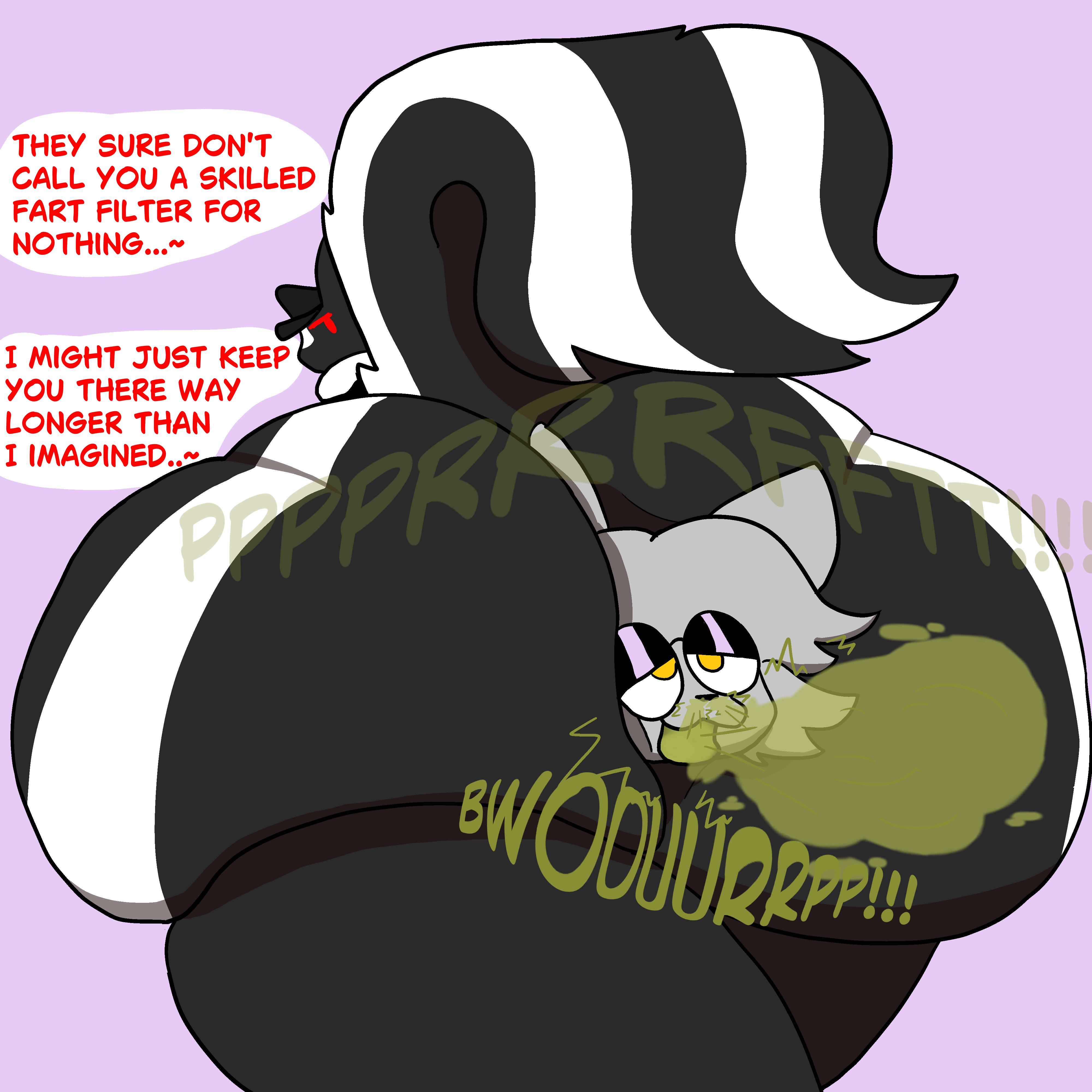 all the way through fart, anal vore, ass, ass bigger than head, burping, burping fart, canis, dialogue, domestic dog, english text, fart, fart fetish, fart filter, fart slave, farting, femboy, furry, furry male, glasses, hoodie only, hyper, hyper ass, ilum (thatonesillydoggo), male, skunk, skunk tail, tagme, thick thighs, valance (hyperfreakfem), vore, walking