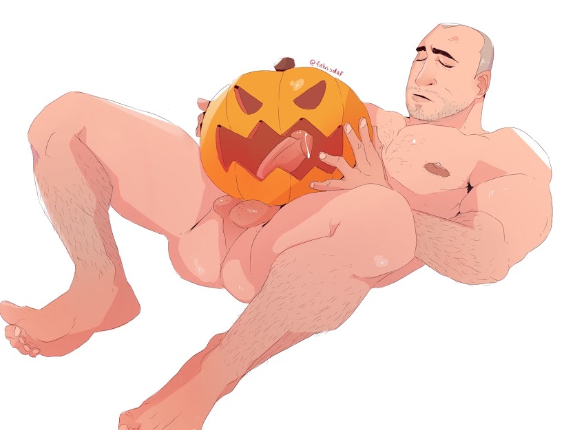 character_request fabssdaf fucking_pumpkin halloween improvised_sex_toy male male_focus male_only pumpkin tagme