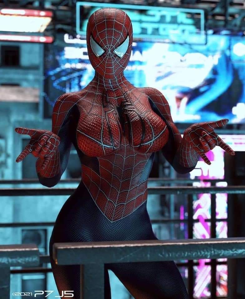 1girls, 2021, 3d, 3d (artwork), artist request, ass, big ass, big breasts, big butt, bodysuit, breasts, female, female only, genderswap, genderswap (mtf), hourglass figure, human, human only, marvel, marvel comics, rule 63, smooth skin, spider-man, spider-man (series), superhero, superheroine, tagme, tight clothing, voluptuous, voluptuous female