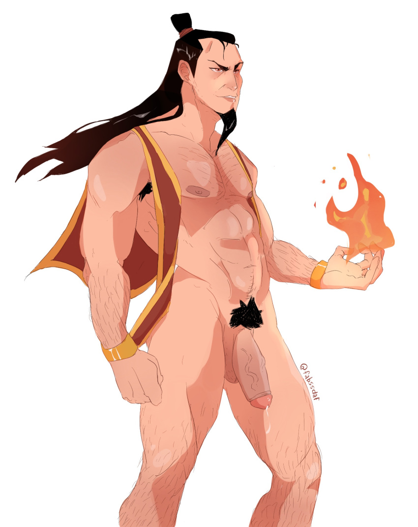 avatar_the_last_airbender cum dilf fabssdaf male male_focus male_only ozai precum precum_drip pubic_hair