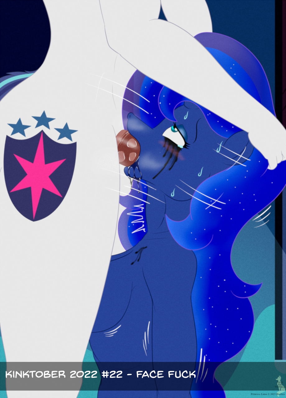 2022 alicorn animal_genitalia animal_penis anthro blush bodily_fluids breasts cutie_mark deep_throat digital_media_(artwork) duo earth_pony equid equine erection eye_contact face_fucking fellatio female female_penetrated friendship_is_magic genitals hair hasbro head_grab hi_res horn horse irrumatio jorge-the-wolfdog kinktober male male/female male_penetrating male_penetrating_female mammal mascara my_little_pony nude open_mouth oral oral_penetration oral_sex page_22 penetration penile penis pony princess_luna_(mlp) rough_sex ruined_makeup runny_makeup sex shining_armor_(mlp) sweat sweatdrop tears tears_of_pleasure throat_bulge wings