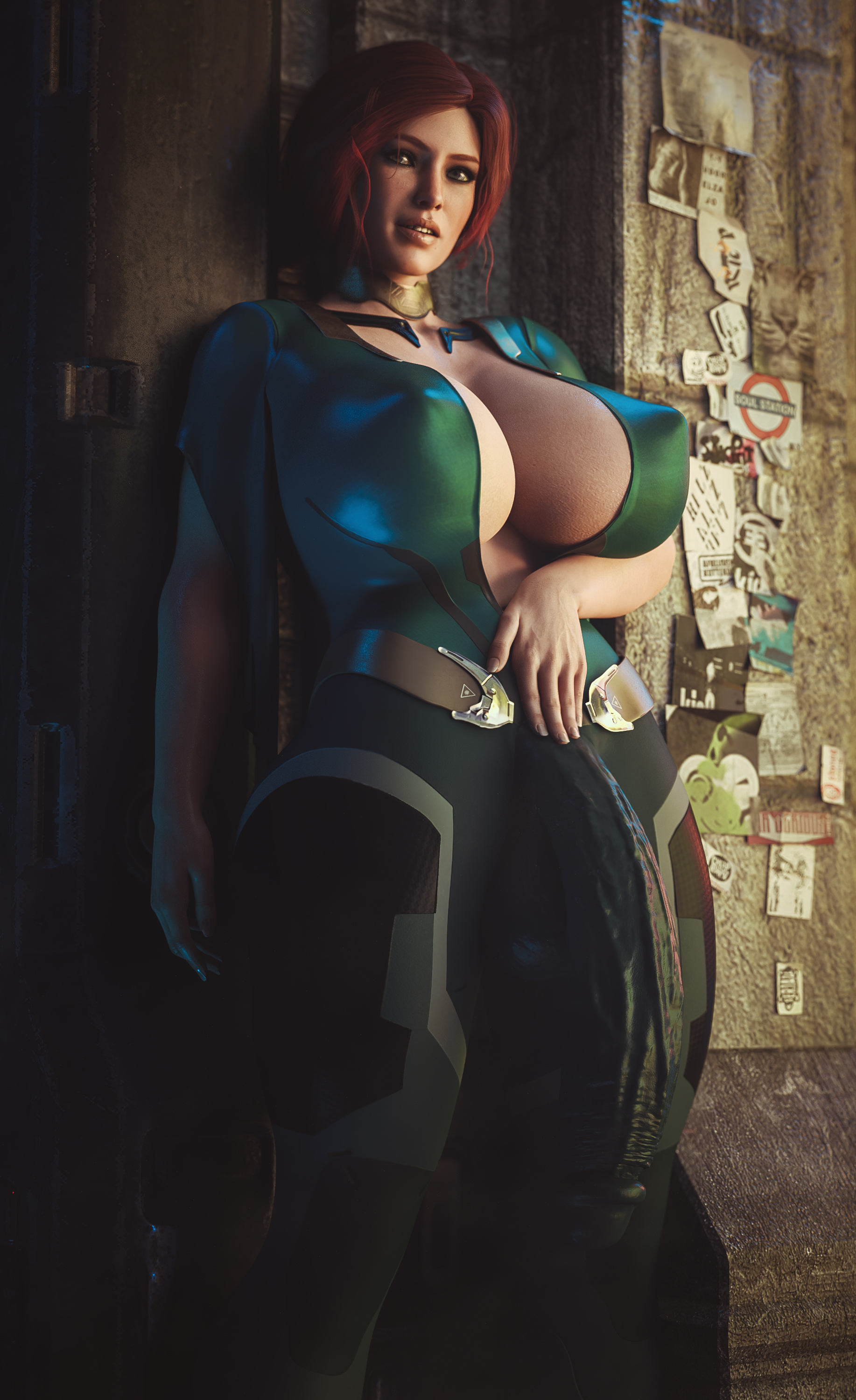 1futa, 3d, breasts, bulge, cameltail, detailed bulge, erection under clothes, futa only, futanari, huge breasts, huge cock, intersex, penis, penis under clothes, solo, stevencarson, the witcher (series), the witcher 3: wild hunt, thick thighs, triss merigold, wide hips