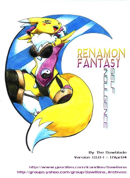 2004 anthro bandai_namco biped blush bra canid canine chest_tuft clothed clothing comic countershading cover_page dated digimon digimon_(species) dipstick_ears dipstick_tail english_text facial_markings female fur furry garter_straps hand_in_panties hand_in_underwear legwear lingerie lying mammal markings multicolored_body multicolored_ears multicolored_fur multicolored_tail on_back panties raised_leg renamon renamon_fantasy_self_indulgence sawblade_(artist) skimpy solo spread_legs spreading stockings tail_markings text tuft two_tone_body two_tone_ears two_tone_fur two_tone_tail underwear white_body white_fur white_tail yellow_body yellow_fur yellow_tail yin_yang