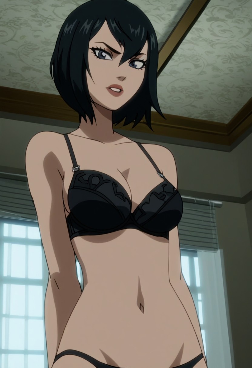 ai_generated alexandra_trese black_hair female lingerie short_hair solo trese