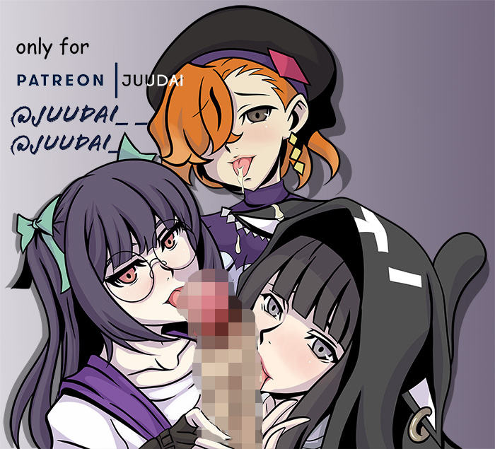 1boy 3girls censored_penis cum juudai kanon_tachibana nagi_usui neo:_the_world_ends_with_you shoka_sakurane